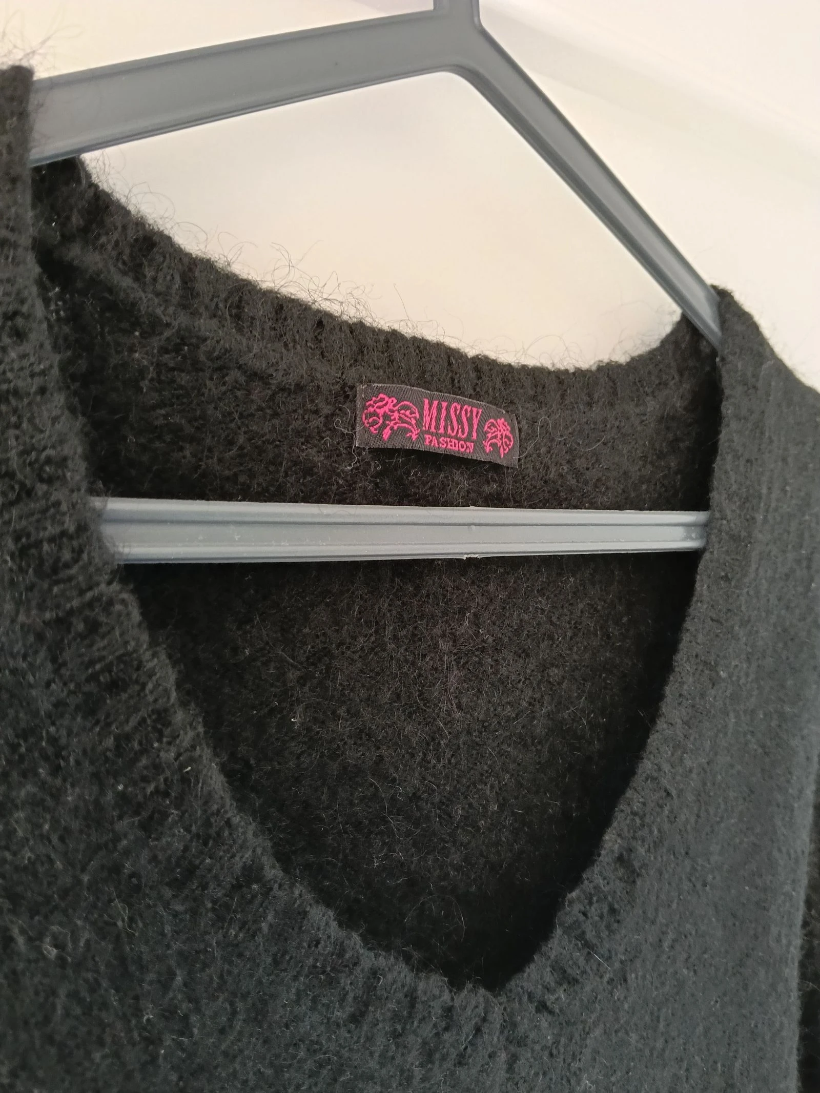 Zwarte Mohair Trui Quentinha / Zwarte Mohair Jersey / Mohair Pull Noir – photo 4